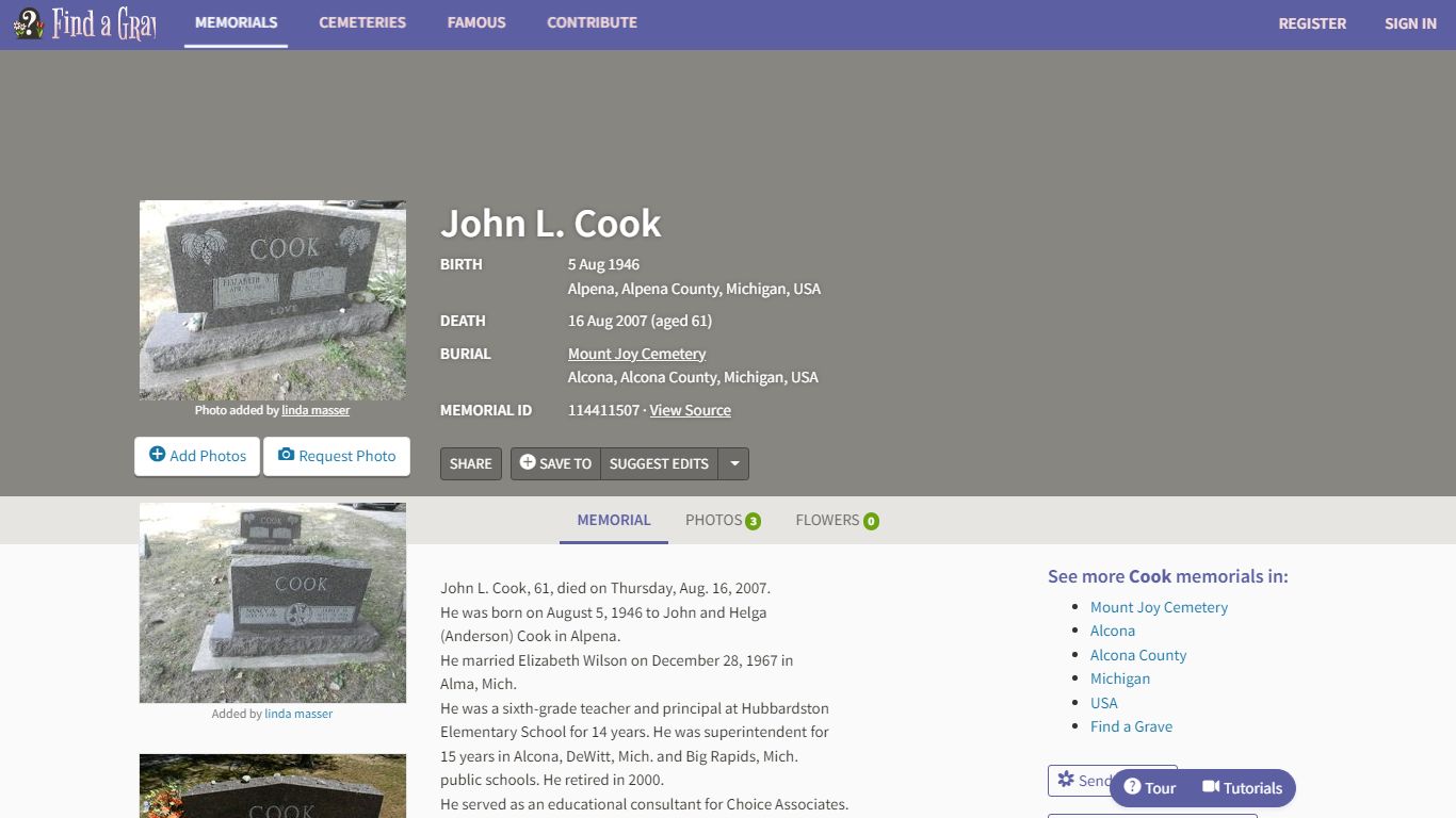 John L. Cook (1946-2007) - Find a Grave Memorial